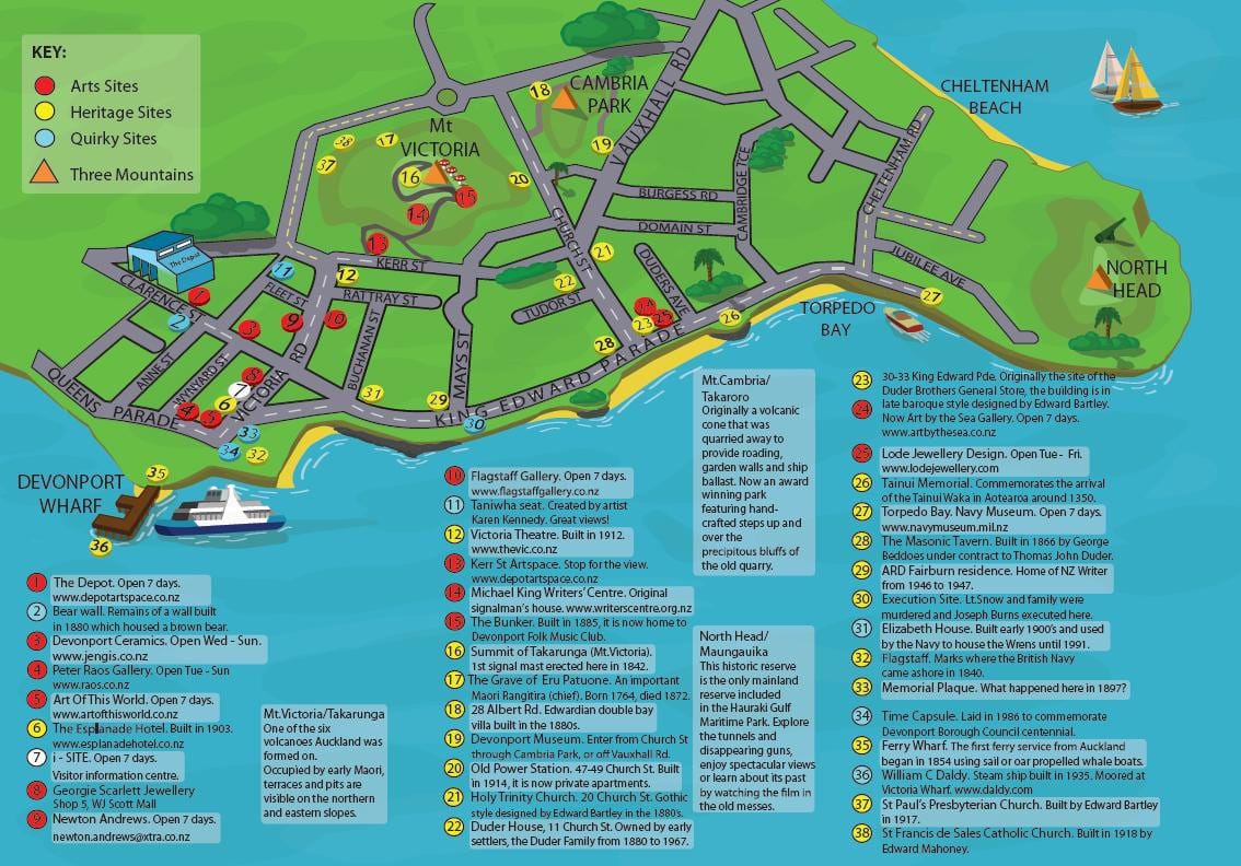 نقشه Devonport, Auckland