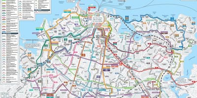 Auckland حمل و نقل عمومی نقشه