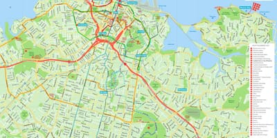 نقشه Auckland cbd